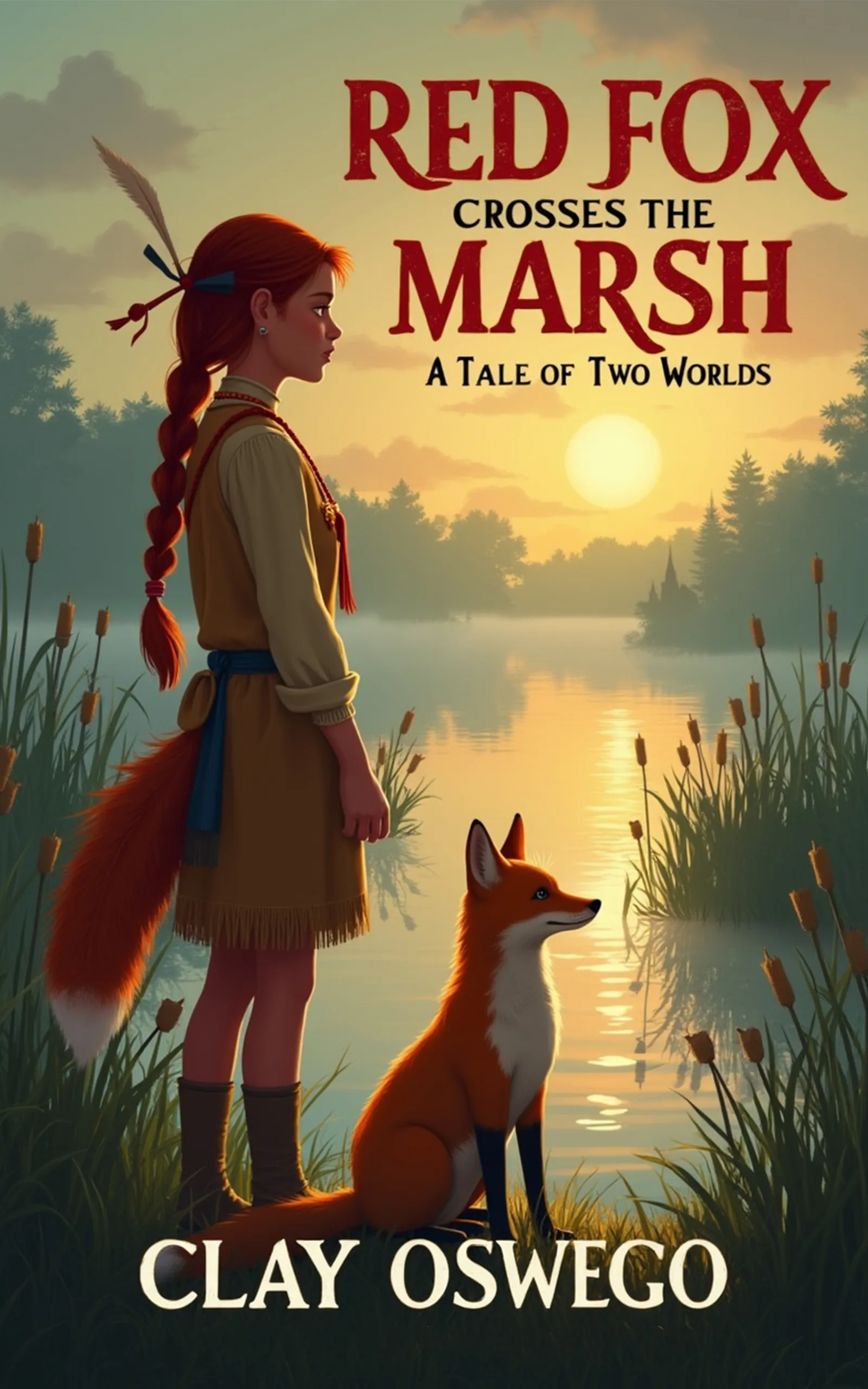 Red Fox Crosses The Marsh